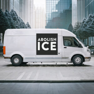 Abolish ICE Car Magnet, Anti-ICE Bumper Sticker