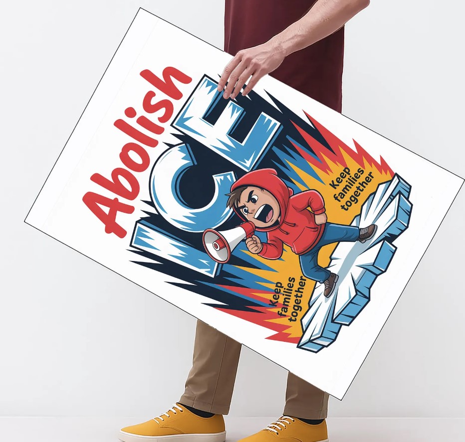 Abolish ICE Keep Families Together Protest Sign