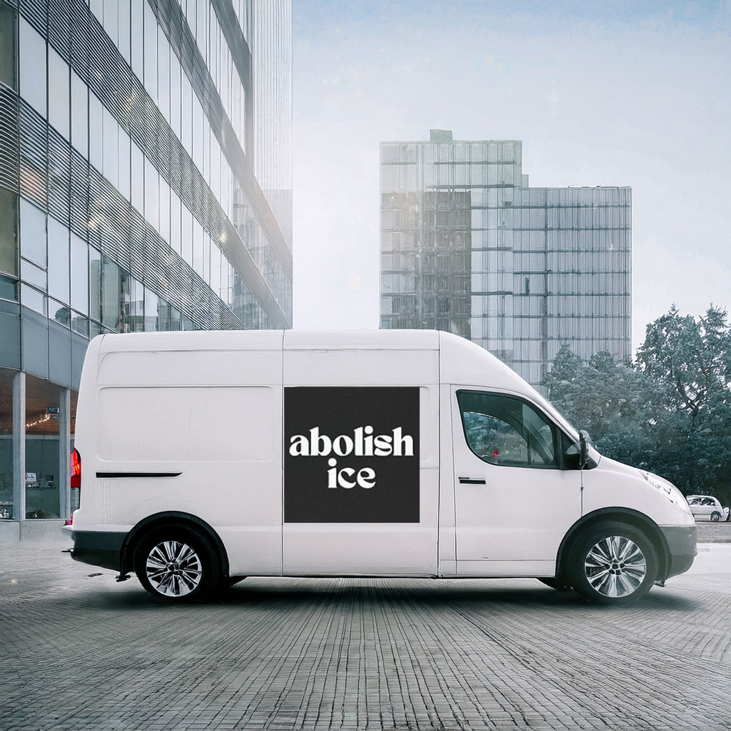 Abolish Ice Anti Trump Car Magnet