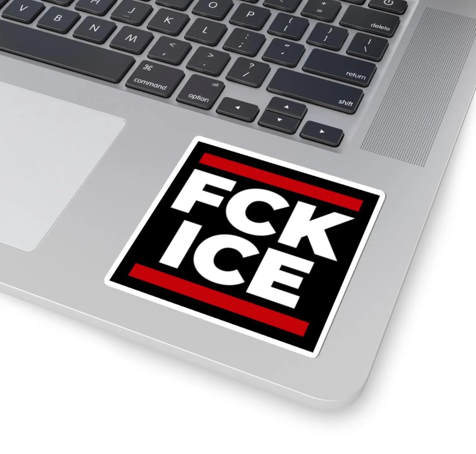 Anti-ICE Sticker, Political Protest, Immigration Rights