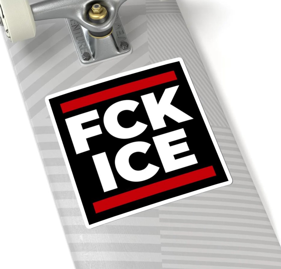 Anti-ICE Sticker, Political Protest, Immigration Rights