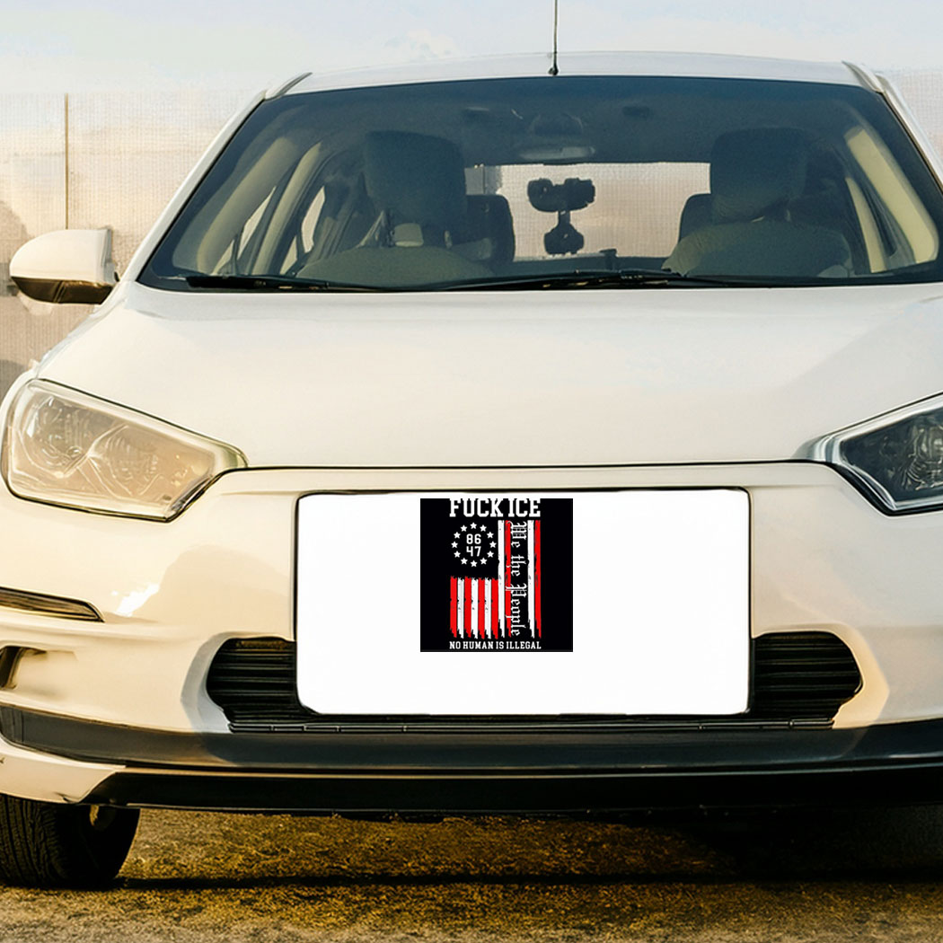 Fuck Ice America Flag Sticker-Car Magnet