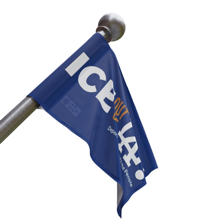 ICE Out of LA, Abolish ICE Flag