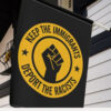 Keep the Immigrants Deport the Racists Garden Flag, Abolish ICE Flag