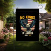NO KINGS Garden Flag, Anti Authoritarian Protest Flag