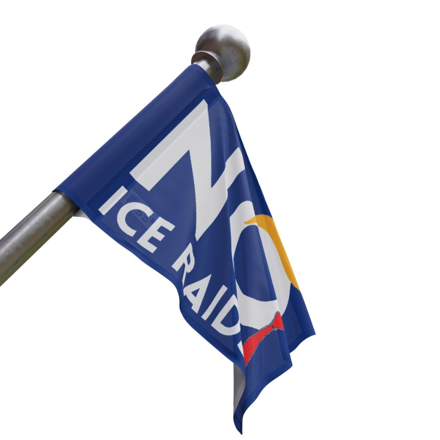 Political Protest No ICE Raids , Anti-Trump Rally Flag
