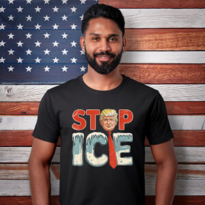 Stop ICE Retro Trump T-Shirt
