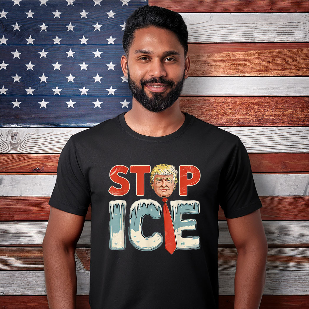 Stop ICE Retro Trump T-Shirt