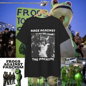 Frogs Against Fascism Fuck ICE T-Shirt